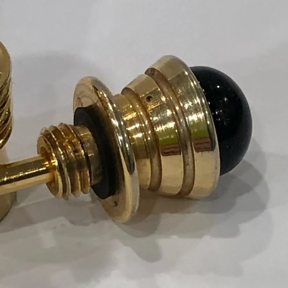 Vintage Gold Tone Brass Cylindrical Shape Portable Purse Travel  Perfume Vial - Picture 8 of 13